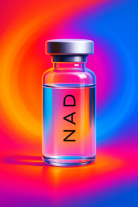 NAD+ 1000mg vial, representing high-dose NAD+ injection therapy visually