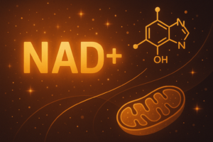 image representing the molecular structure and biochemical role explaining what NAD is and what it means.